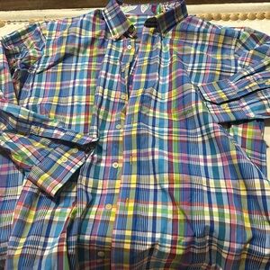 Alan Flusser Vibrant Plaid Button Down Shirt